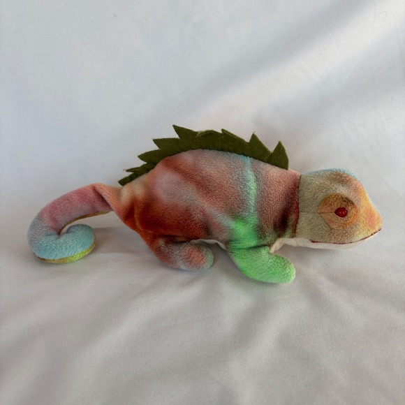 Ty Other - Ty Beanie Baby Iggy the Iguana 1997 Tie Dye Plush Reptile Collectible 4038